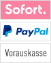 Logos SOFORT Paypal Vorauskasse